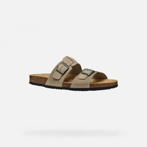 Light grey men's slippers Geox Ghita - Men's