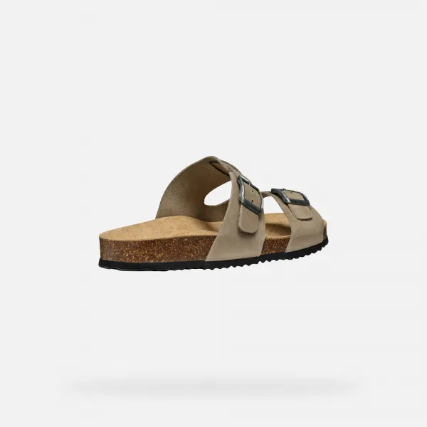 Light grey men's slippers Geox Ghita - Men's