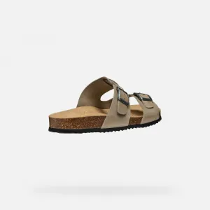 Light grey men's slippers Geox Ghita - Men's