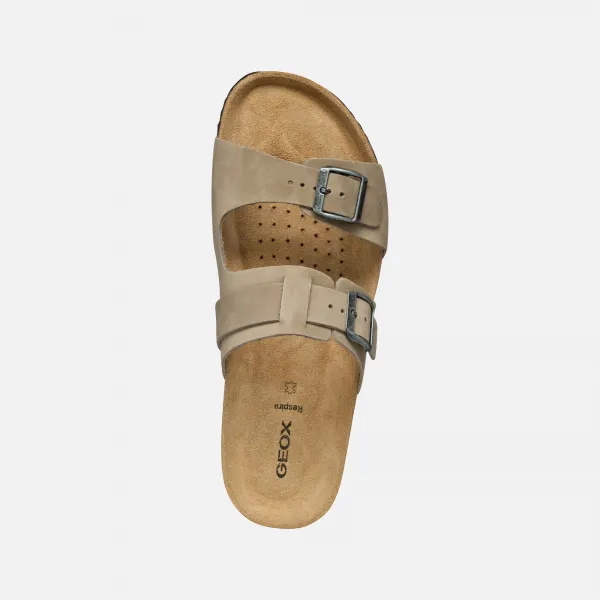 Light grey men's slippers Geox Ghita - Men's
