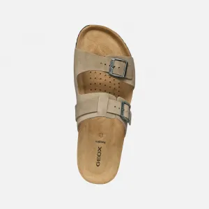 Light grey men's slippers Geox Ghita - Men's