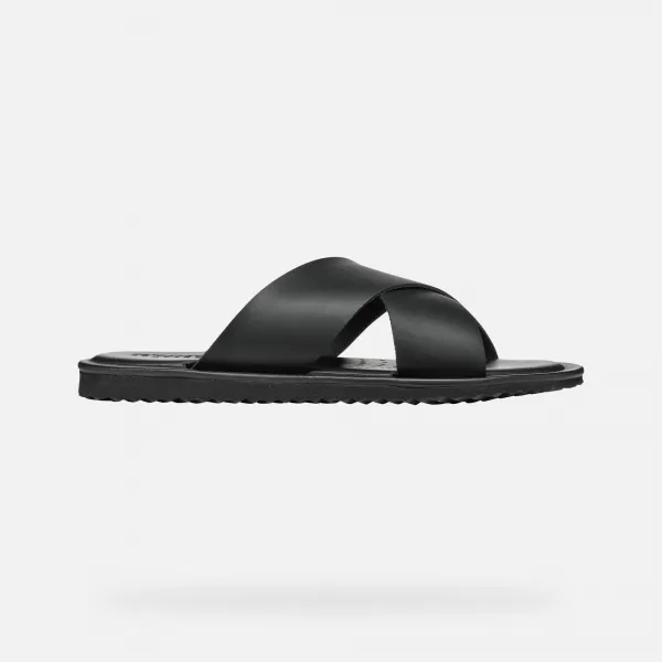 Black men's slippers Geox Erice - Men's