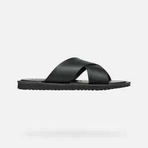 Black men's slippers Geox Erice - Men's