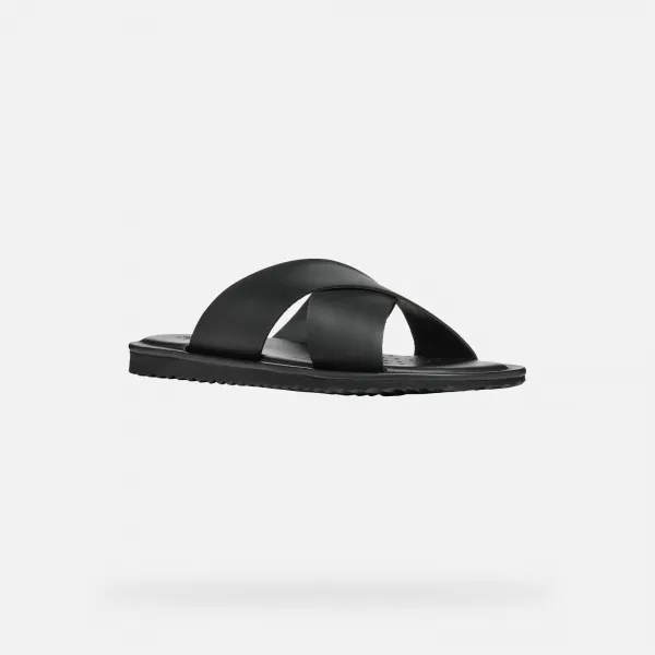 Black men's slippers Geox Erice - Men's
