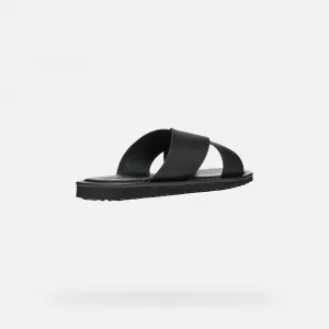 Black men's slippers Geox Erice - Men's