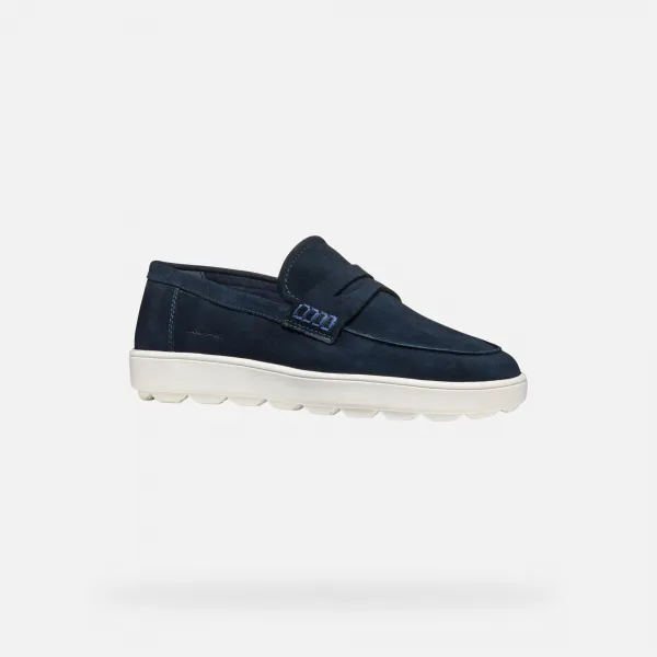 Dark blue men's moccasins Geox Spherica ECUB-1 - Men