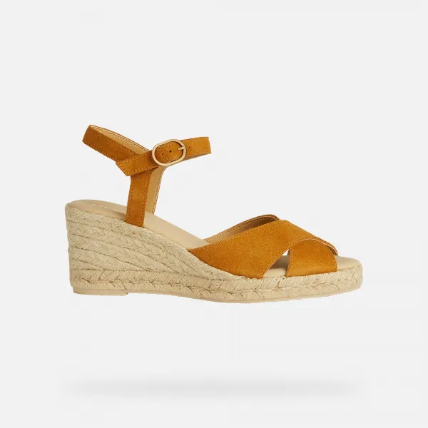 Yellow women's sandals Geox Gelsa Low - Women's