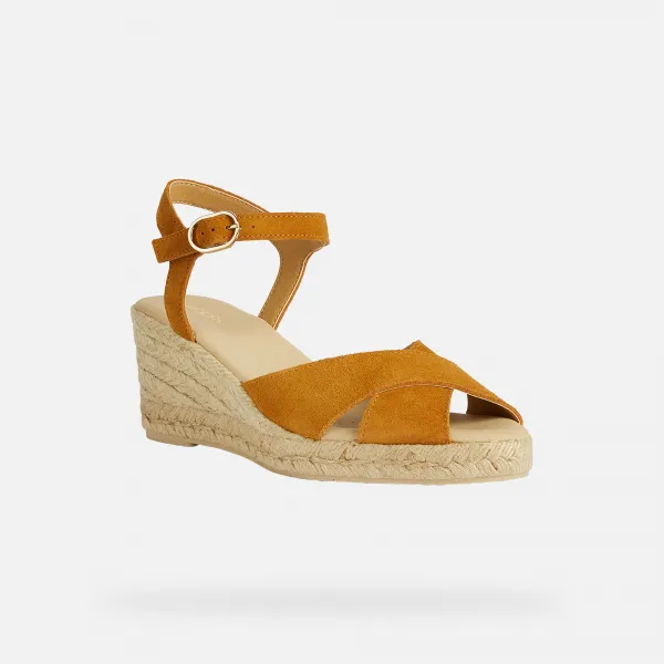 Yellow women's sandals Geox Gelsa Low - Women's