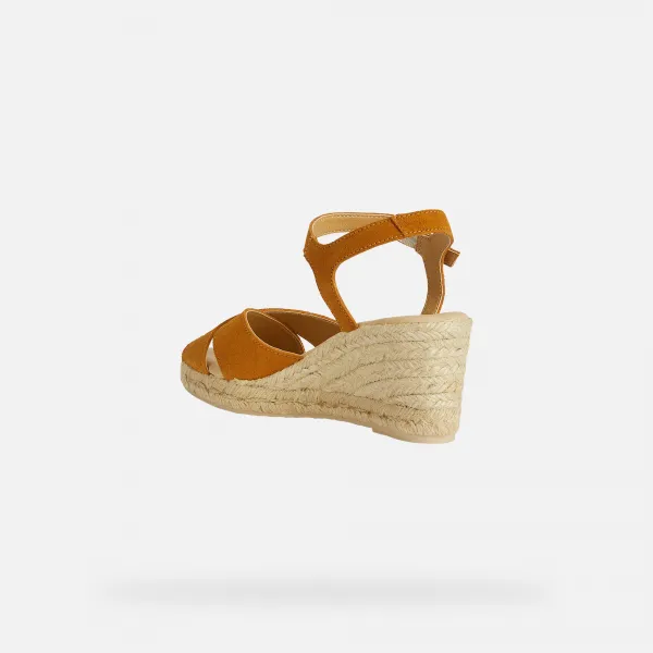 Yellow women's sandals Geox Gelsa Low - Women's