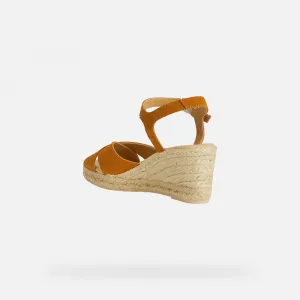 Yellow women's sandals Geox Gelsa Low - Women's