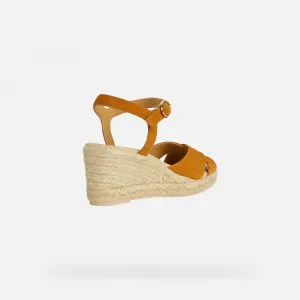 Yellow women's sandals Geox Gelsa Low - Women's