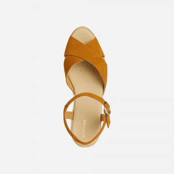 Yellow women's sandals Geox Gelsa Low - Women's