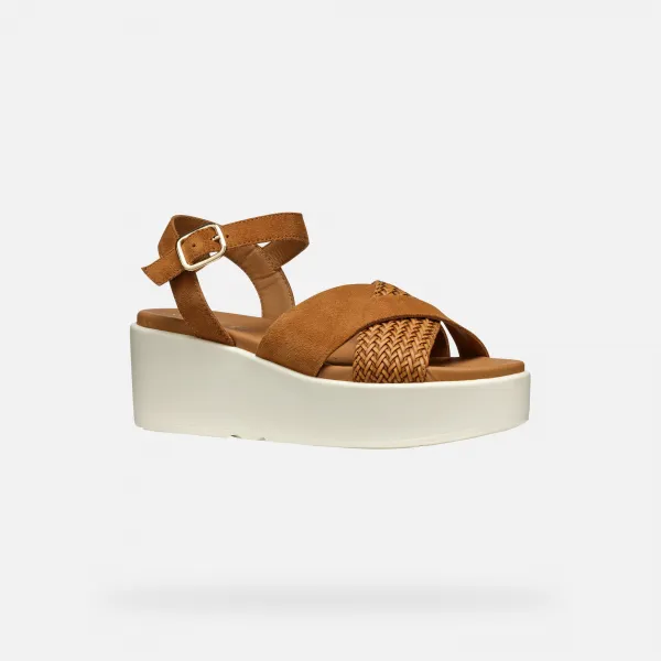 Brown women's sandals Geox XAN2.2S - Women's
