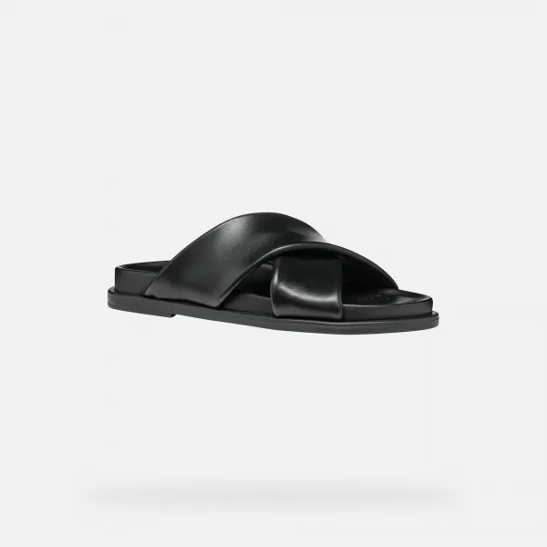 Black women's slippers Geox Adelash - Women's