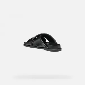 Black women's slippers Geox Adelash - Women's