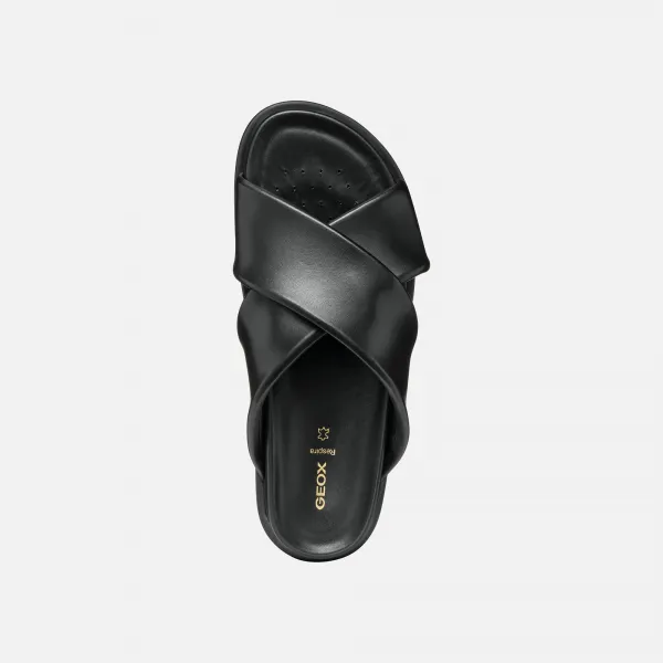 Black women's slippers Geox Adelash - Women's