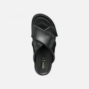 Black women's slippers Geox Adelash - Women's