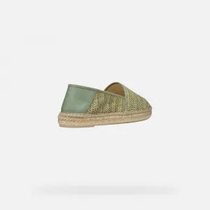 Light green women's espadrilles Geox Lampedusa - Women's