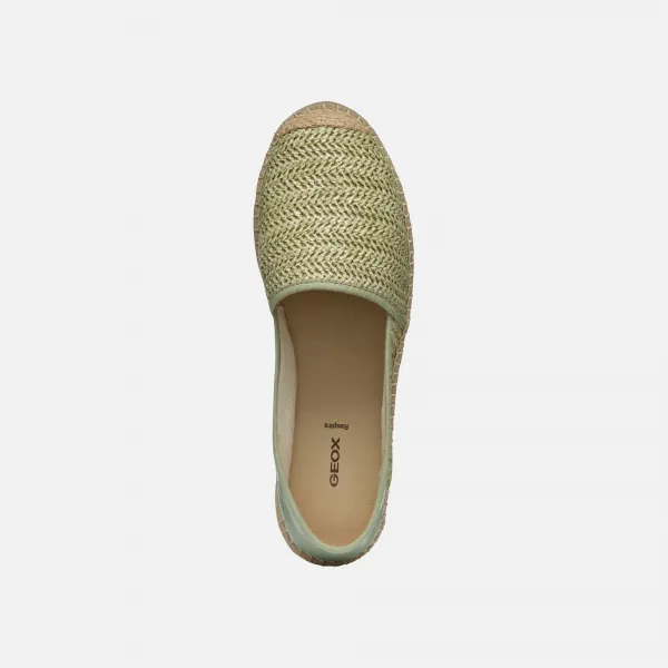 Light green women's espadrilles Geox Lampedusa - Women's