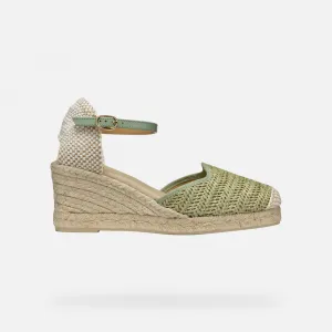 Light green women's sandals Geox Gelsa Low - Women's