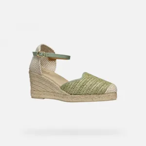 Light green women's sandals Geox Gelsa Low - Women's