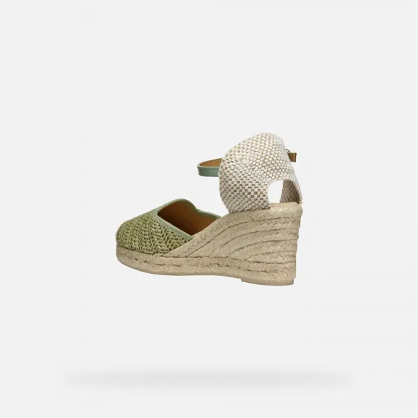 Light green women's sandals Geox Gelsa Low - Women's