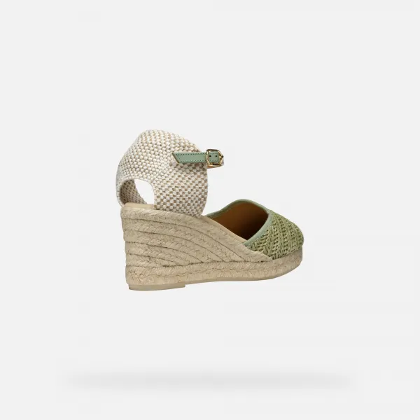 Light green women's sandals Geox Gelsa Low - Women's