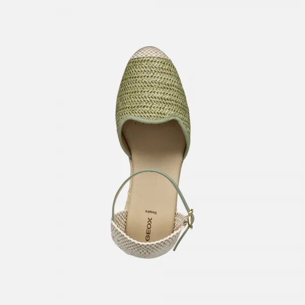 Light green women's sandals Geox Gelsa Low - Women's