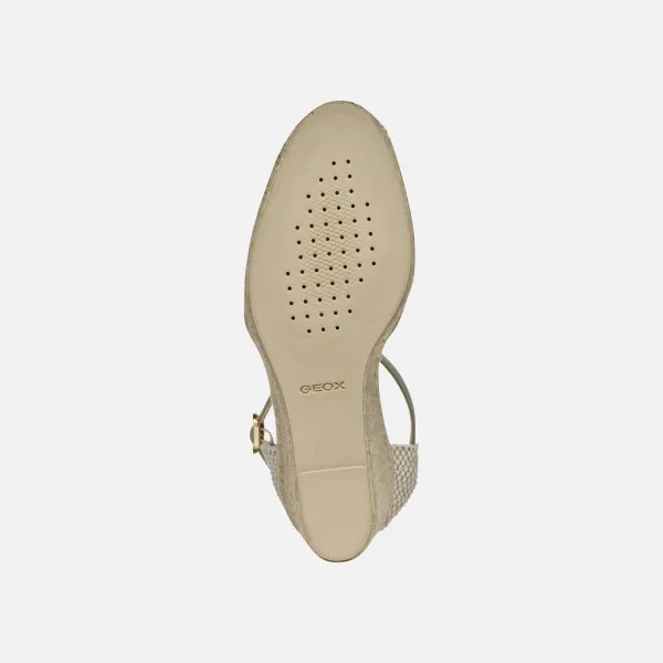 Light green women's sandals Geox Gelsa Low - Women's