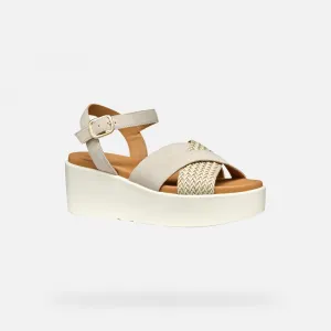 Beige women's sandals Geox XAN2.2S - Women's