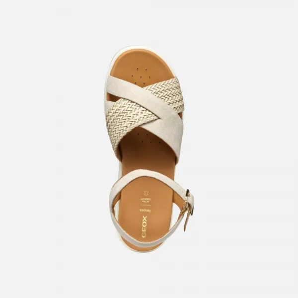Beige women's sandals Geox XAN2.2S - Women's