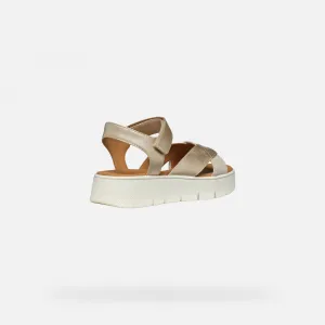 Gold women's sandals Geox Dandra 40 - Women's