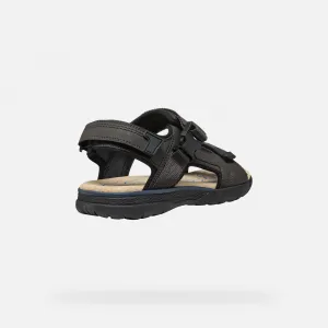 Dark brown men's sandals Geox Spherica EC5 - Men's