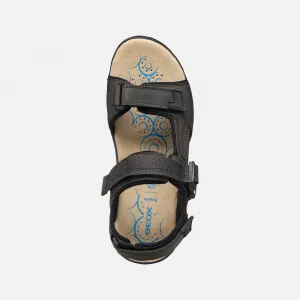Dark brown men's sandals Geox Spherica EC5 - Men's