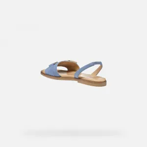 Light blue women's sandals Geox Naileen - Women's