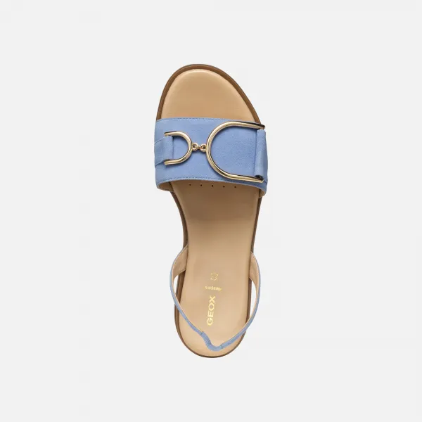 Light blue women's sandals Geox Naileen - Women's
