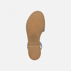 Light blue women's sandals Geox Naileen - Women's