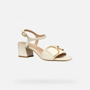 Cream women's sandals Geox Neeraklia 50 - Women's