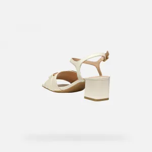 Cream women's sandals Geox Neeraklia 50 - Women's