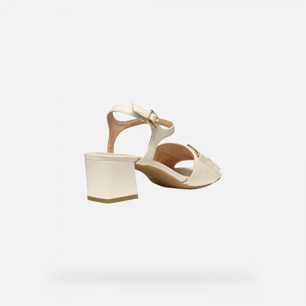 Cream women's sandals Geox Neeraklia 50 - Women's