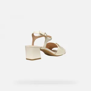 Cream women's sandals Geox Neeraklia 50 - Women's