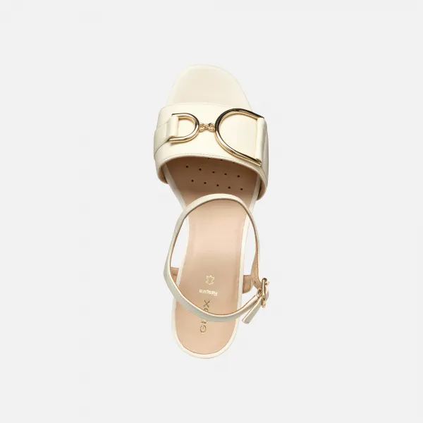 Cream women's sandals Geox Neeraklia 50 - Women's