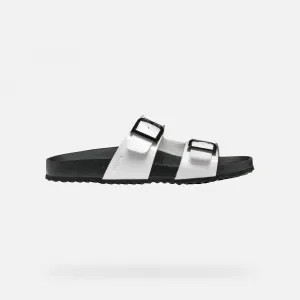 White women's slippers Geox Brionia R - Women's