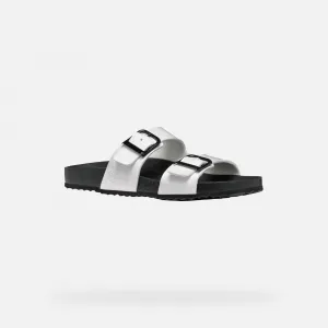 White women's slippers Geox Brionia R - Women's