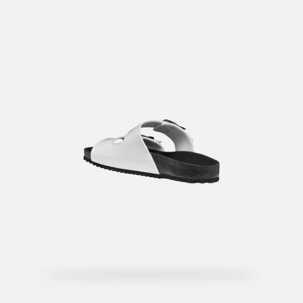 White women's slippers Geox Brionia R - Women's