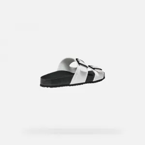 White women's slippers Geox Brionia R - Women's