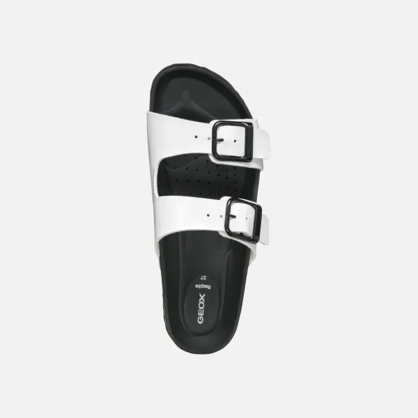 White women's slippers Geox Brionia R - Women's