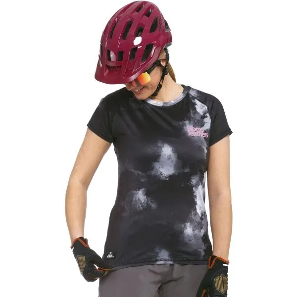 HORSEFEATHERS Dámsky bike dres Deco - grayscale GRAY velikost M