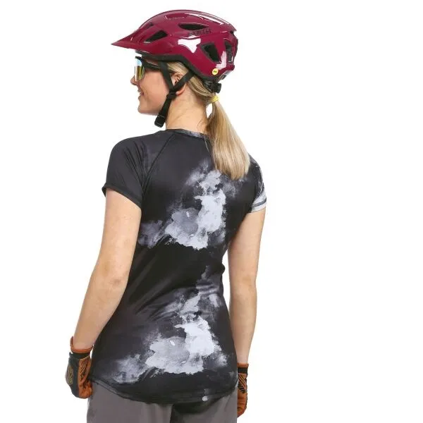 HORSEFEATHERS Dámsky bike dres Deco - grayscale GRAY velikost M