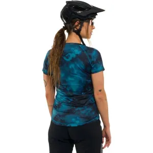 HORSEFEATHERS Dámsky bike dres Deco - petrol camo BLUE velikost M